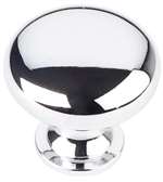 1-3/16 DIA Cabinet Knob With SCRW Polished Chrome
