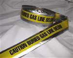 3 X 1000 FT Detectable Tape Black/ Yellow GAS