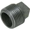 1-1/4 Black MI Cored Plug