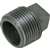 1-1/2 Black MI Cored Plug