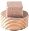 Lead Law Compliant 3/4 Brass Square HD Cored Plug