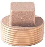 Lead Law Compliant 3/4 Brass Square HD Cored Plug