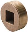 Lead Law Compliant 1 Brass Square HD Cored Plug