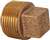 Lead Law Compliant 1-1/2 Brass Square HD Cored Plug