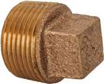 Lead Law Compliant 1-1/2 Brass Square HD Cored Plug