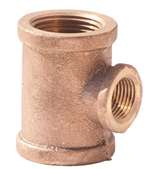 Lead Law Compliant 1/2 X 1/2 X 1/4 Brass Reducer Tee