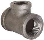 1-1/4 X 1-1/4 X 1 Black MI 150# Tee