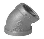 1-1/2 Galvanized Malleable Iron 150 # 45 Elbow