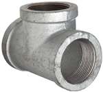 1-1/4 X 1 X 3/4 Galvanized Malleable Iron 150 # Tee