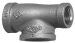 2-1/2 X 2-1/2 X 3/4 Galvanized Malleable Iron 150 # Tee