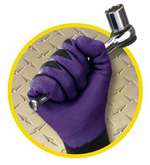Purple Nitrile Foam Coated Gloves Size 8 Pair