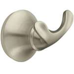 Sculpted Dble Robe Hook Forte Brushed Nickel