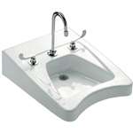 27 X 20 Vitreous China 12 Wheelchair Lavatory Morningside White