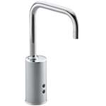 Lead Law Compliant Gooseneck Touchless Deck Mount Faucet With Mixer