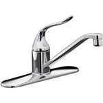 Lead Law Compliant 1 Handle Kitchen Faucet Less Spray Coralais Polished Chrome