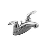 Lead Law Compliant 1.5 GPM 2 Handle Lavatory With Grid Drain Polished Brass