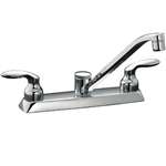 Lead Law Compliant 2 Handle Lever Kitchen Faucet Coralais Polished Chrome