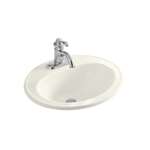 20 X 17 One Hole Vitreous China Lavatory Pennington Biscuit