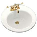19 4 Vitreous China Lavatory *BROOKL White