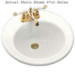 19 8 Vitreous China Lavatory *BROOKL White