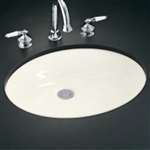19 X 15 Vitreous China Undercounter Lavatory Caxton Biscuit