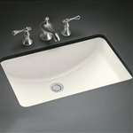 18 X 12 Vitreous China Undercounter Lavatory Ladena Biscuit