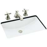 21 X 14 Vitreous China Undercounter Lavatory Ladena White