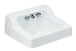 22 X 19 Cast Iron Wall Mount Lavatory Hampton White