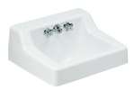 22 X 19 Cast Iron Wall Mount Lavatory L/Ftg Hampton White