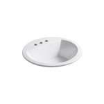 19 Round Self-Rimming 4 Center Set Lavatory *bryant White
