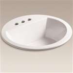 19 Round Self-Rimming 4 Center Set Lavatory *bryant Biscuit