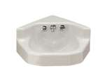 16 X 16 Cast Iron Corner Lavatory Marston White