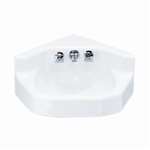 16 X 16 Cast Iron Corner Lavatory L/Ftg Marston White