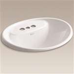 20 X 17 One Hole 4 Center Set Self-Rimming Lavatory *tides Biscuit