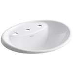 20 X 17 Self-Rimming 8 Center Set Lavatory *tides White