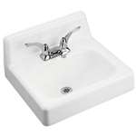 20 X 18 4 Cast Iron Lavatory Hudson White