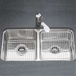 29 X 16 0 Hole Double Bowl Undercounter Stainless Steel Kitchen Sink Undertone