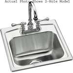 15 X 15 One Hole 1 Bowl Self-Rimming Bar Sink Toccata Stainless Steel