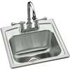 15 X 15 Two Hole 1 Bowl Self-Rimming Bar Sink Toccata Stainless Steel