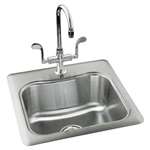 20 X 20 Three Hole 1 Bowl Sink Staccato Stainless Steel