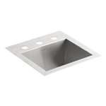 15 X 15 Three Hole Bar Sink *vault Stainless Steel