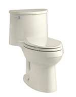 1.28 Gallons Per Flush One Piece Elongated Bowl Closet *adair *comhei