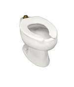 1.6 Elongated Bowl Lite Vitreous China Wellcomme White