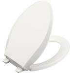 Elongated Bowl Plastic Closet Seat Cachet White