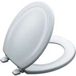 Round Front Wood Closet Seat Stonewood White