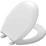 Round Front Bowl Plastic Closet Seat Lustra White