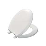 Round Front Bowl Plastic Closet Seat Lustra White
