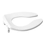Elongated Bowl Closet Seat With Hinge Lustra White
