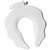 Round Front Bowl Plastic Closet Seat Primary White