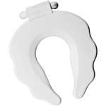 Round Front Bowl Plastic Closet Seat Primary White
